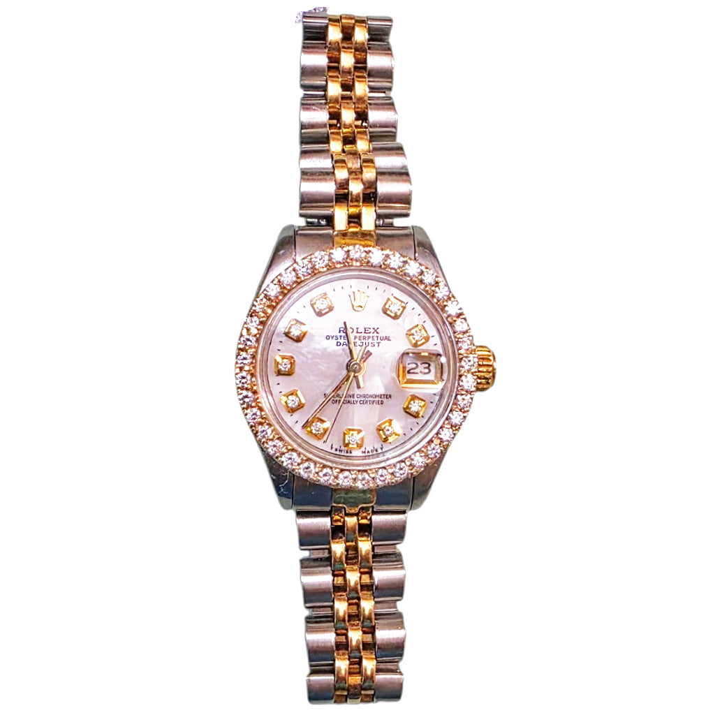 Ladies Rolex Datejust Ref. 6917-White MOP Diamond Dial