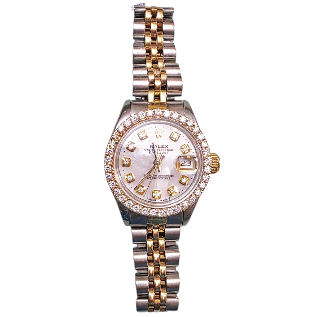 Ladies Rolex Datejust Ref. 6917-White MOP Diamond Dial