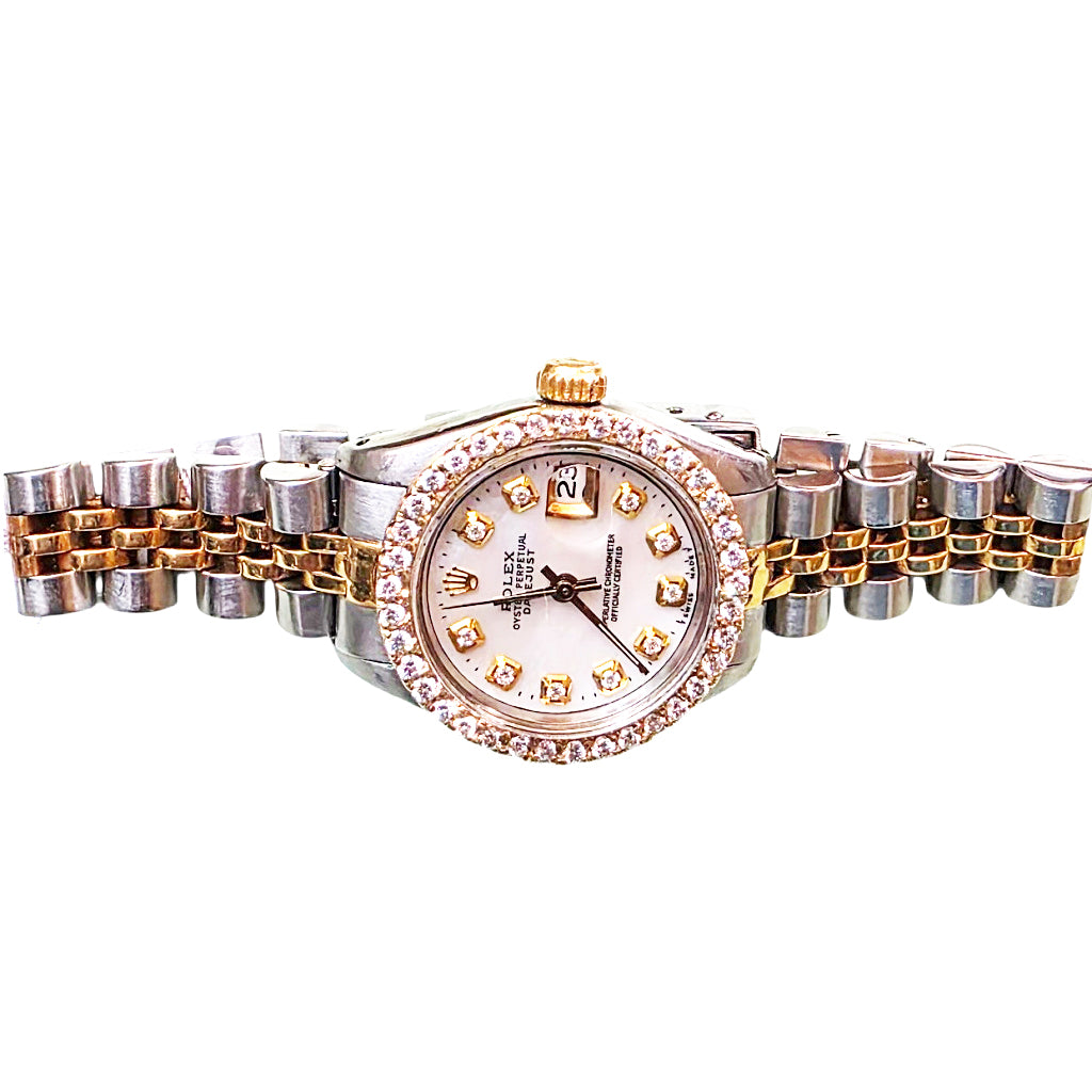 Ladies Rolex Datejust Ref. 6917-White MOP Diamond Dial