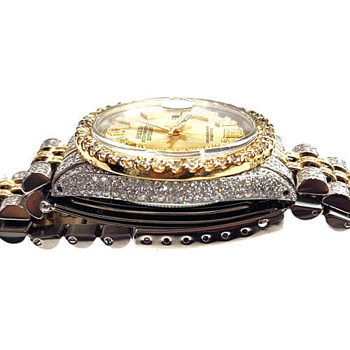 Rolex Datejust Ref. 1601 – Fully Iced Gold Roman Diamond Dial