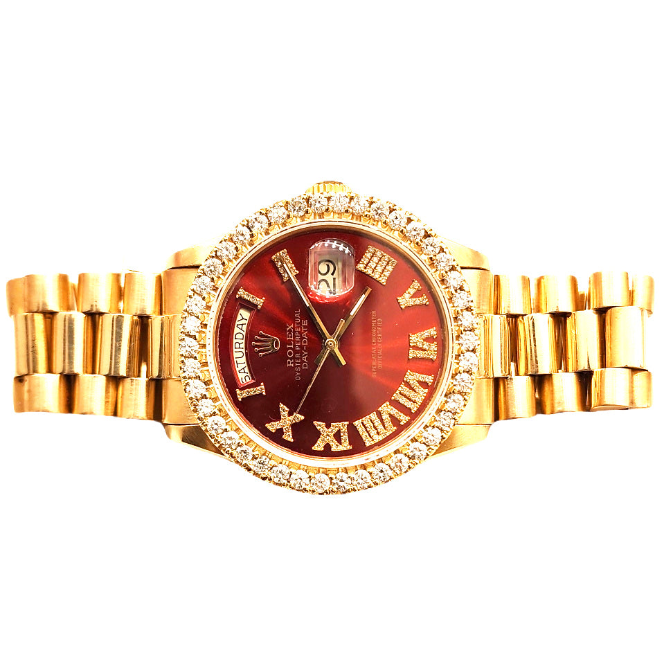Rolex Day-Date Ref. 18038 – Red Diamond Dial