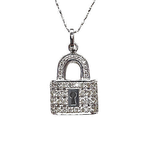 Diamond Love Lock Pendant