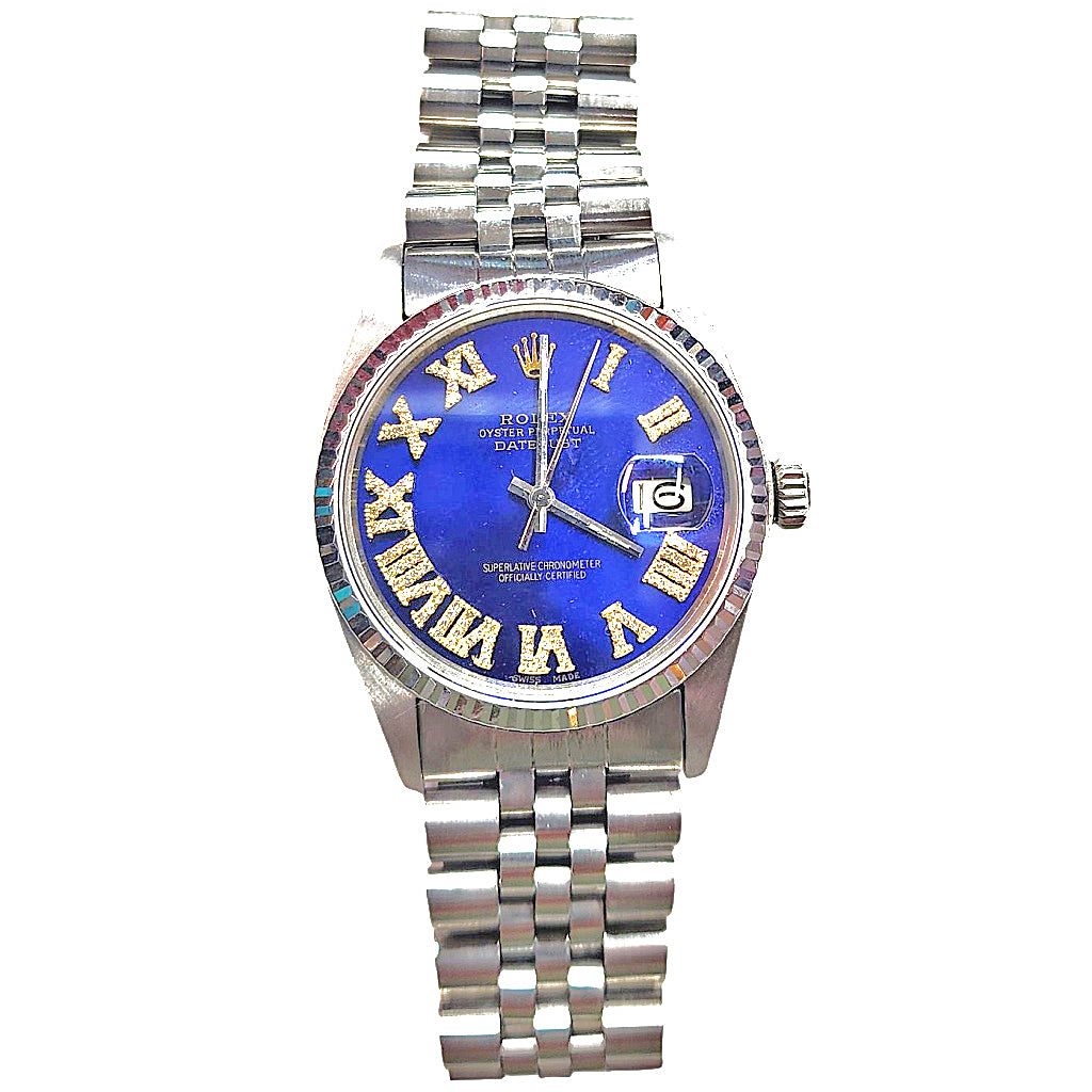 Rolex Datejust Ref. 16014 – Blue Roman Diamond Dial