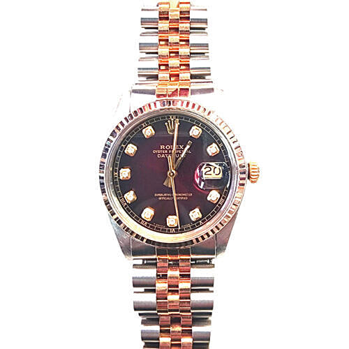 Rolex Datejust Ref. 16013 – Red Garnet Vignette Diamond Dial