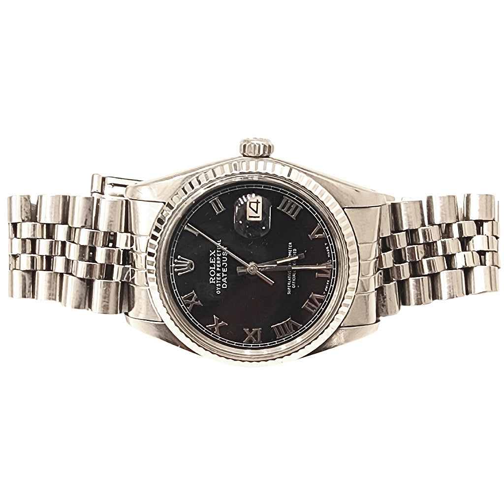 Rolex Datejust Ref. 16014 – Custom Dark Blue Roman Dial