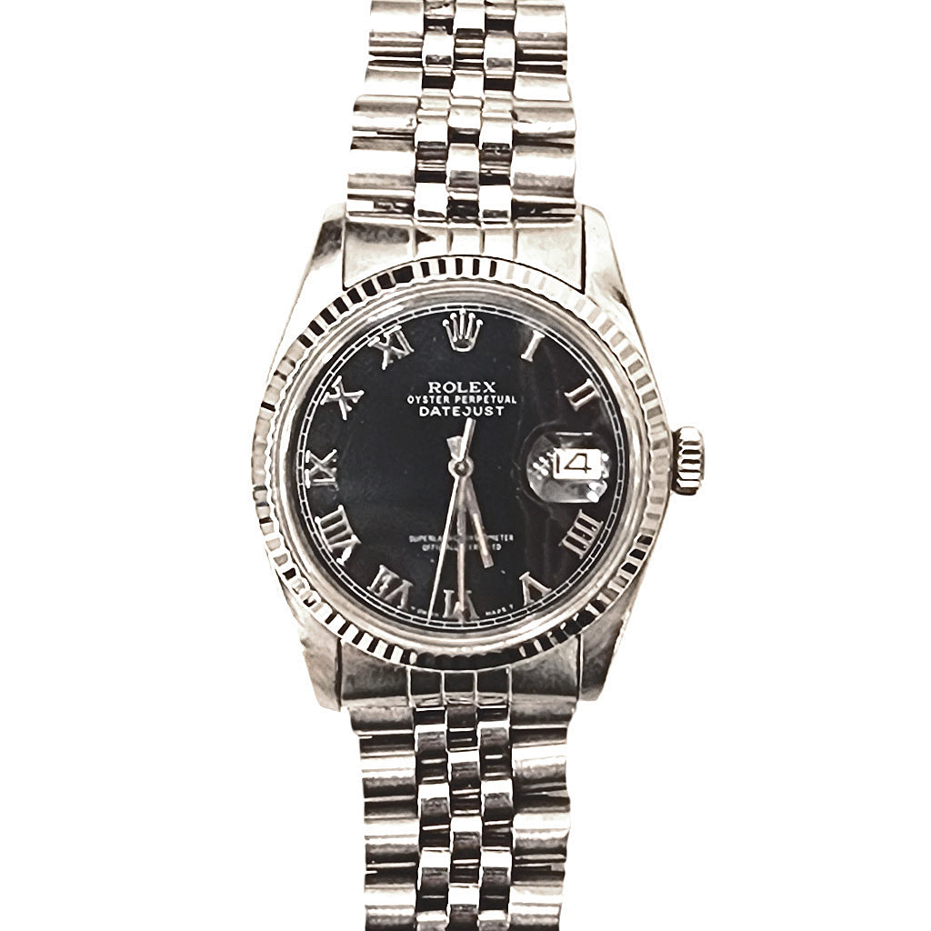 Rolex Datejust Ref. 16014 – Custom Dark Blue Roman Dial