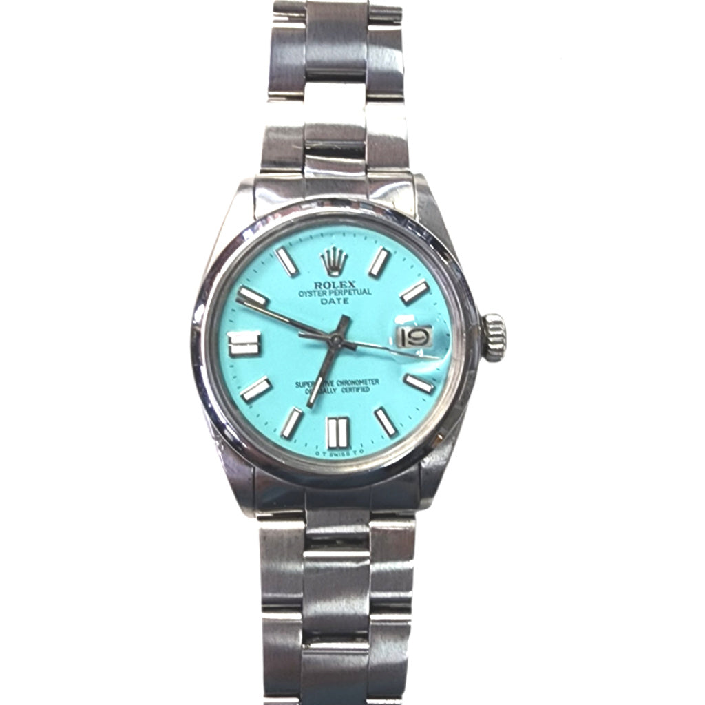 Rolex Date Ref. 1500 – Custom Turquoise Blue Dial
