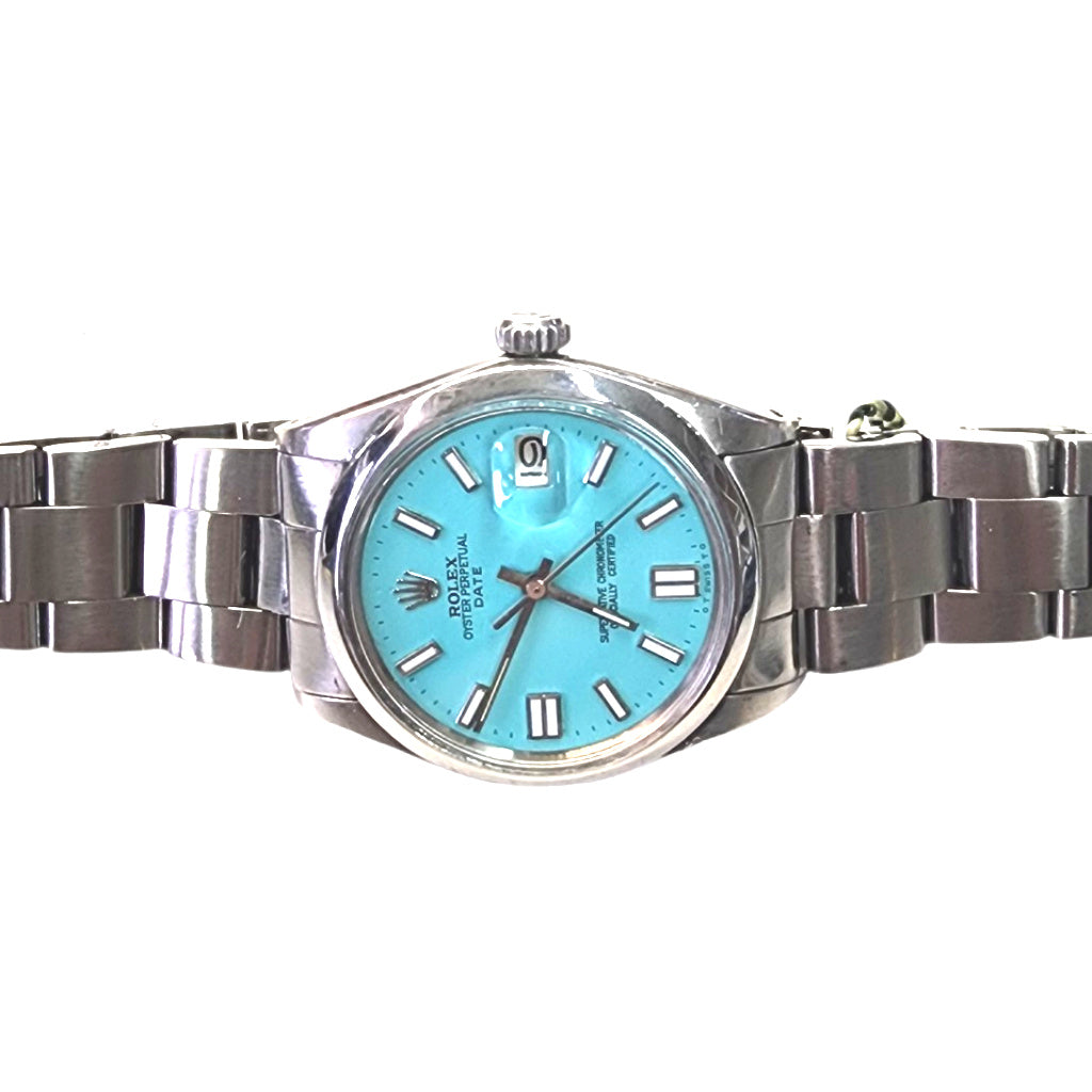 Rolex Date Ref. 1500 – Custom Turquoise Blue Dial