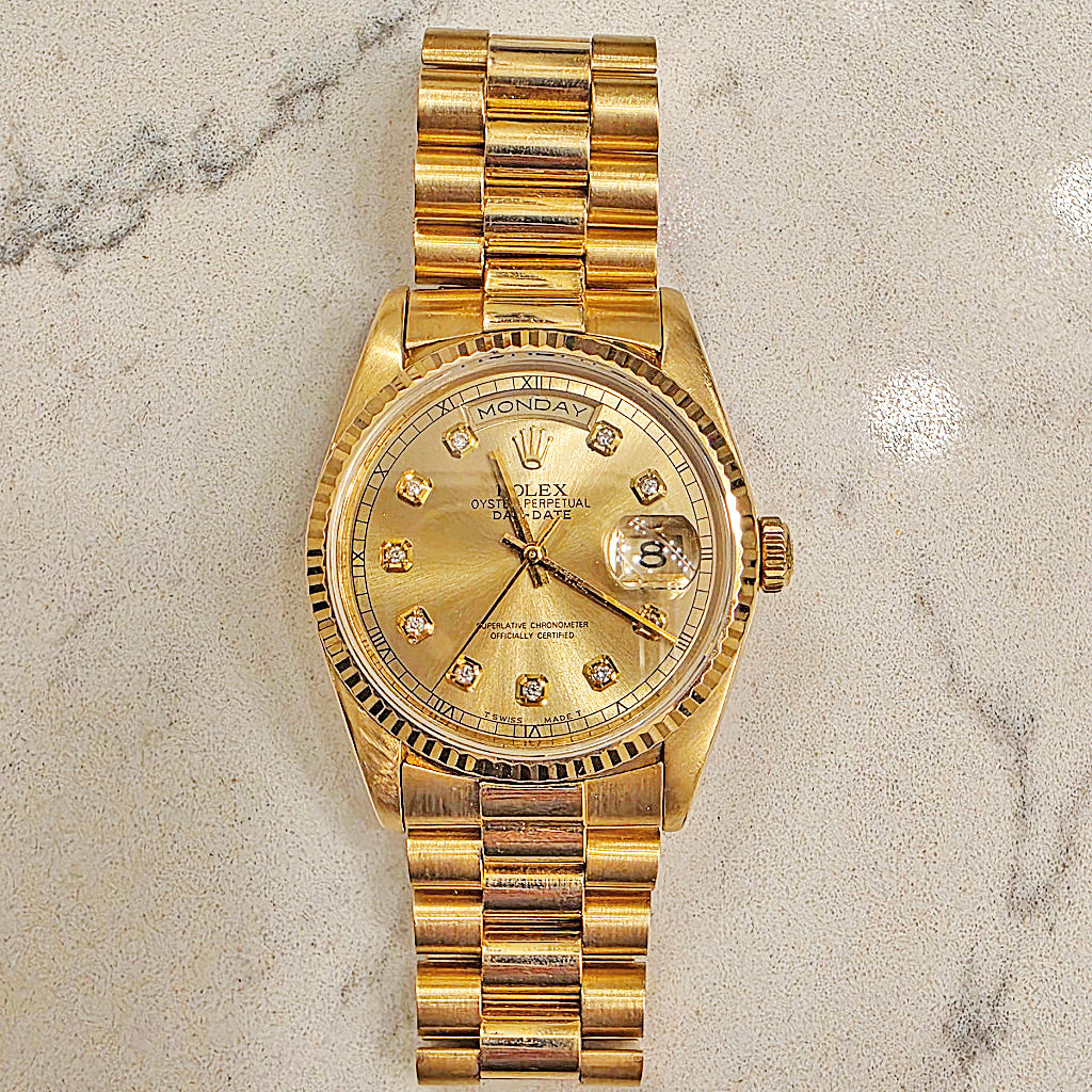 Rolex Day-Date President Ref. 18238 – Gold Diamond Dial
