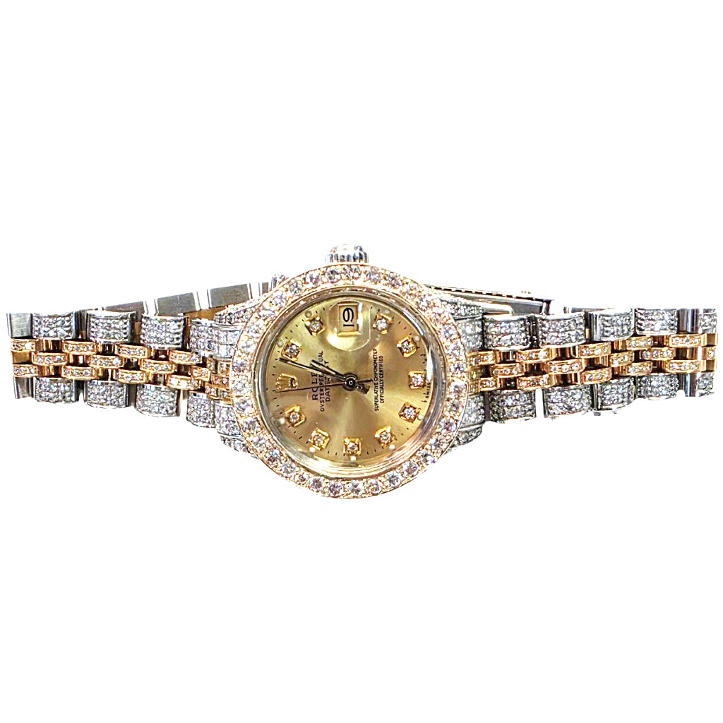 Ladies Rolex Datejust Ref. 6917 – Fully Iced Diamond Watch