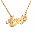 Amir Nameplate Necklace - White Background