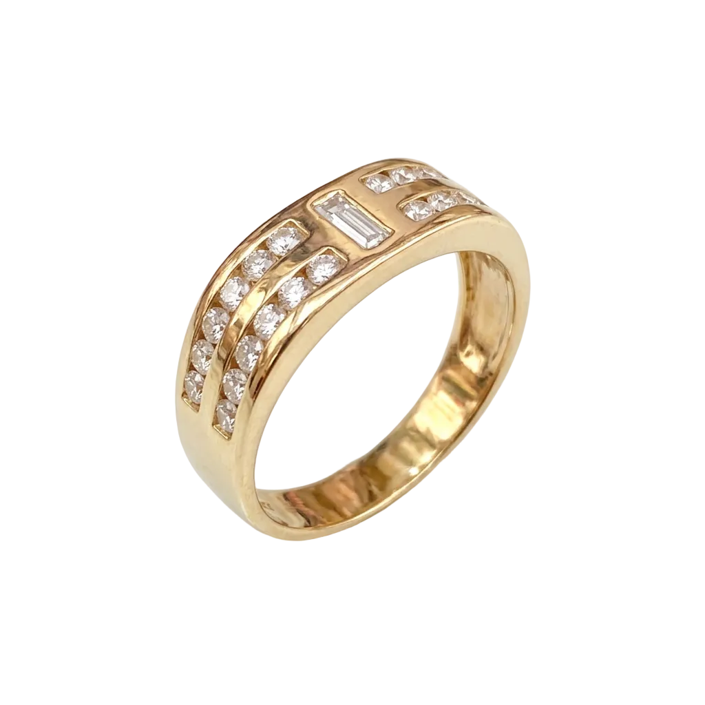Angled three-quarter view of the ring