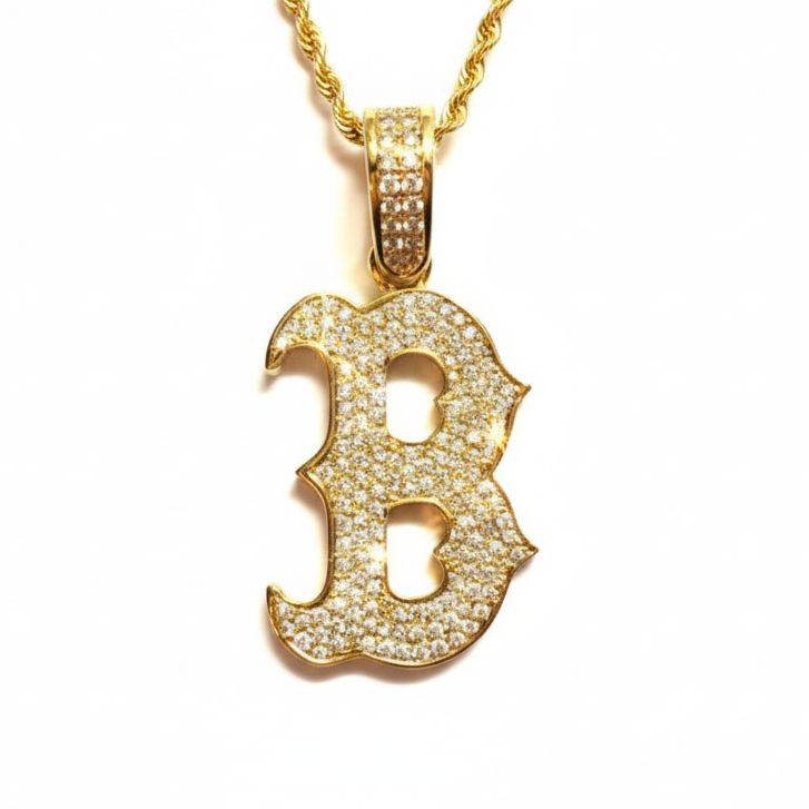 Diamond B pendant enhanced