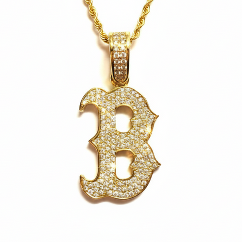 Diamond B pendant enhanced