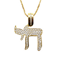 Diamond Chai pendant with whiter stones