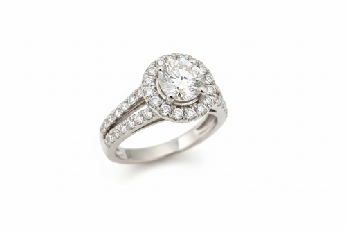 Diamond Halo Ring Enhanced
