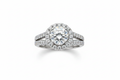 Diamond Halo Ring Enhanced