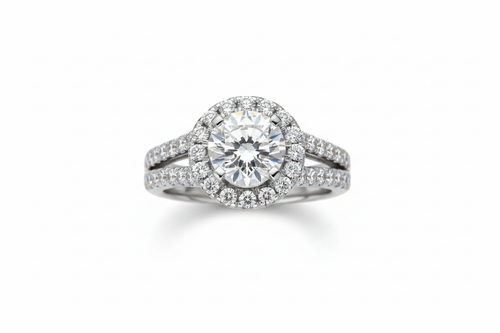 Diamond Halo Ring Enhanced