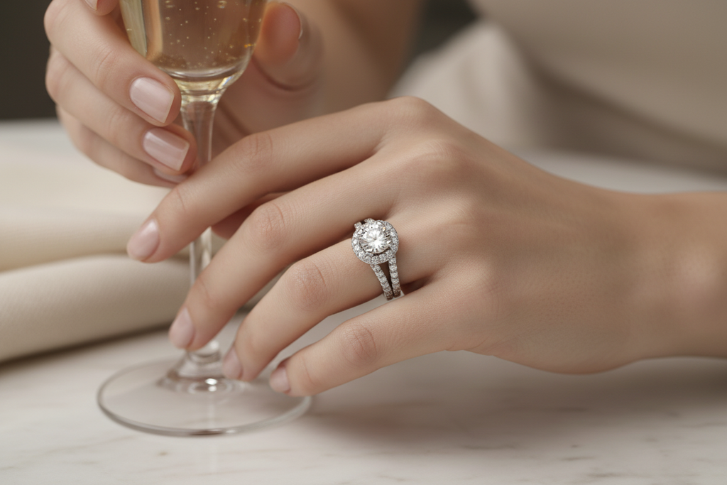 Diamond Halo Ring Lifestyle