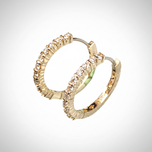 Diamond Huggie Hoops