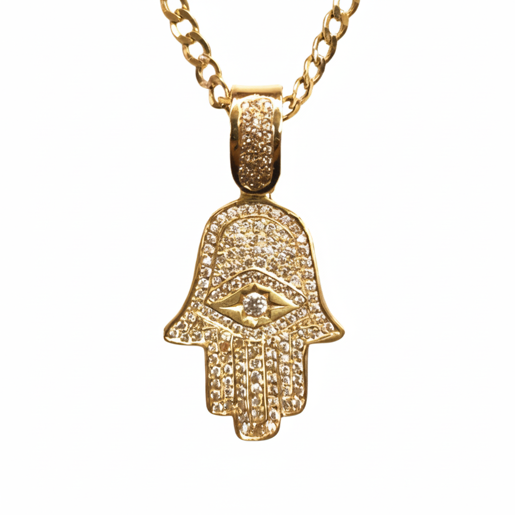 Diamond Pavé Hamsa Enhanced