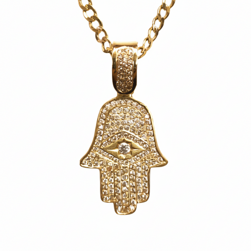 Diamond Pavé Hamsa Enhanced