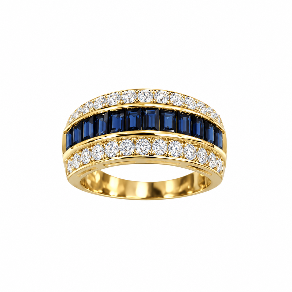 Enhanced blue-stone ring