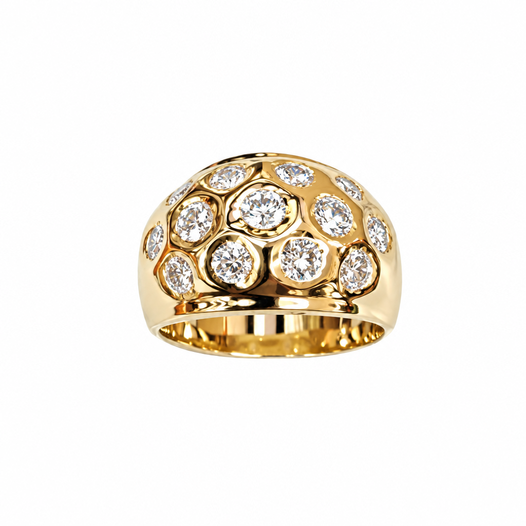 Enhanced dome diamond ring