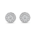 Enhanced front view of diamond earrings