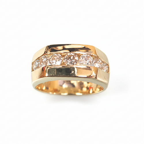 Enhanced Gold Diamond Band Ring
