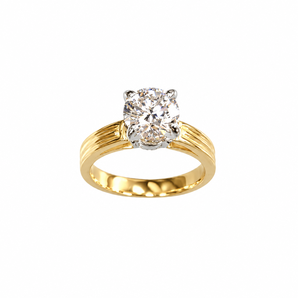 Enhanced solitaire ring photo, faithful to the original