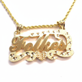 Father Nameplate Necklace - White Background