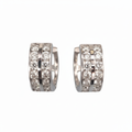 Further enhanced alternate view of white-gold diamond hoop earrings