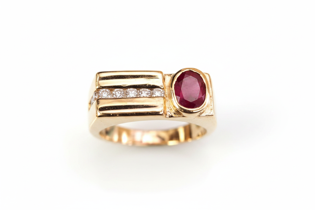 Imperial Ruby Diamond Ring