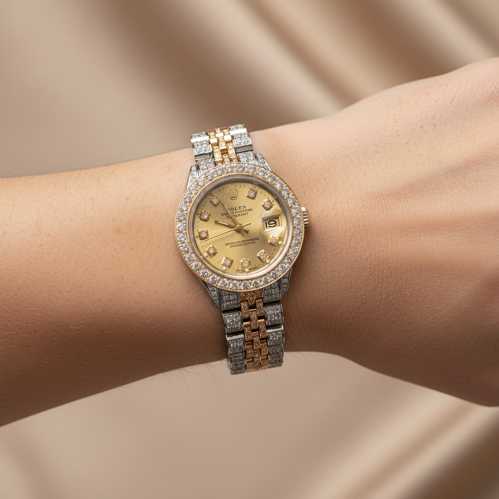Jewelry worn on a woman’s wrist
