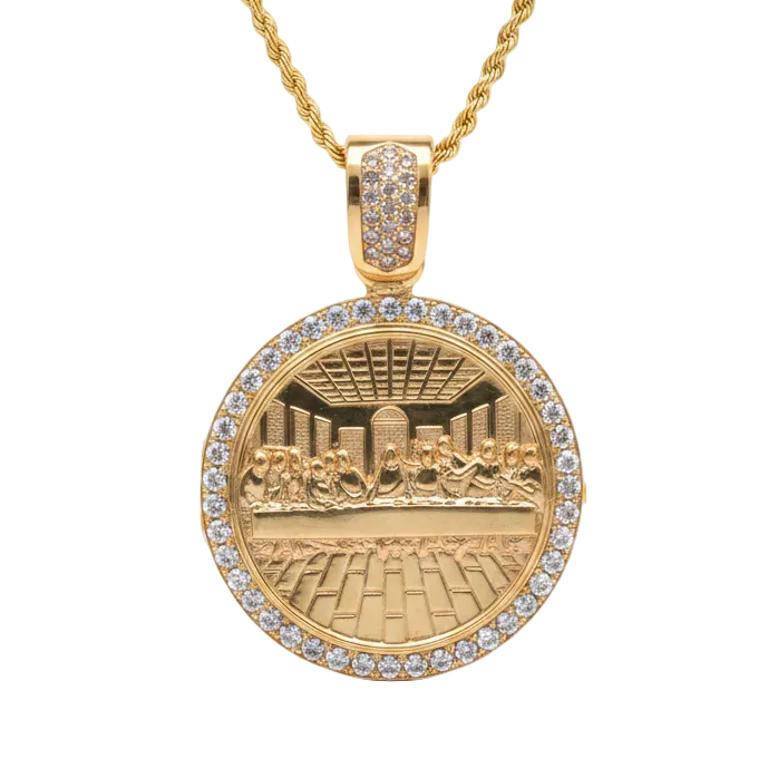 Last Supper Gold Pendant Necklace