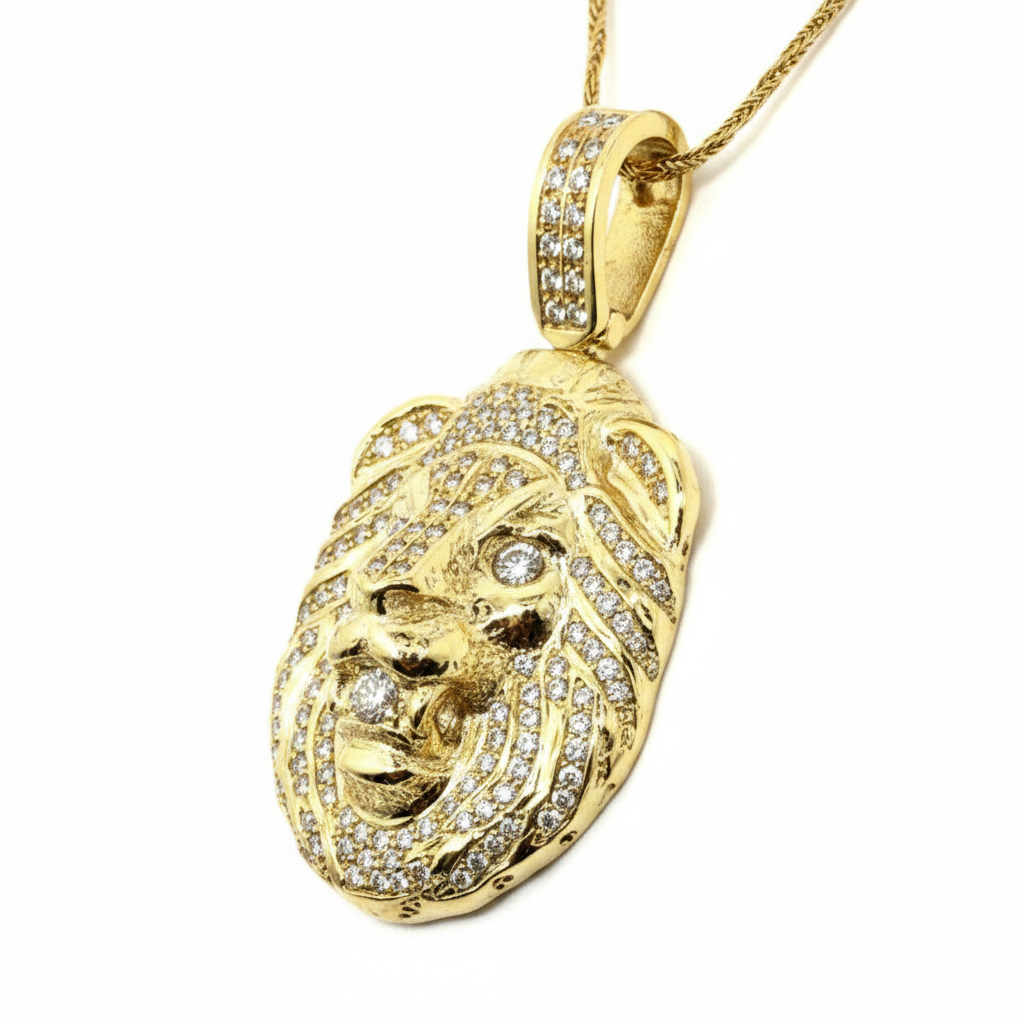 Lion Pendant - Angled