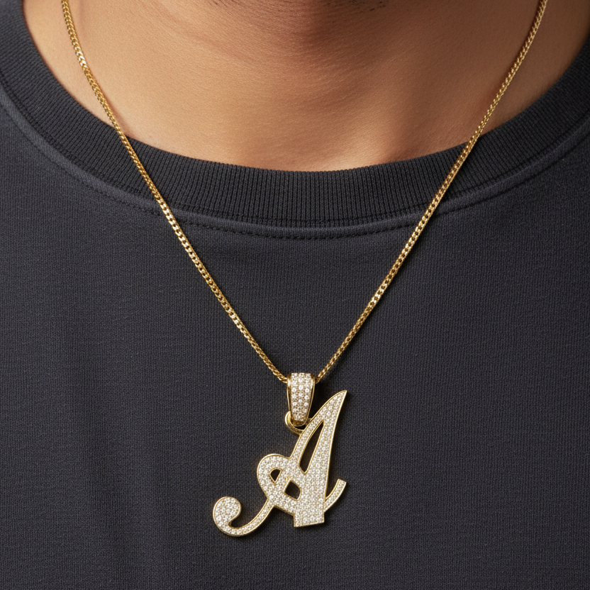 Men’s neck close-up