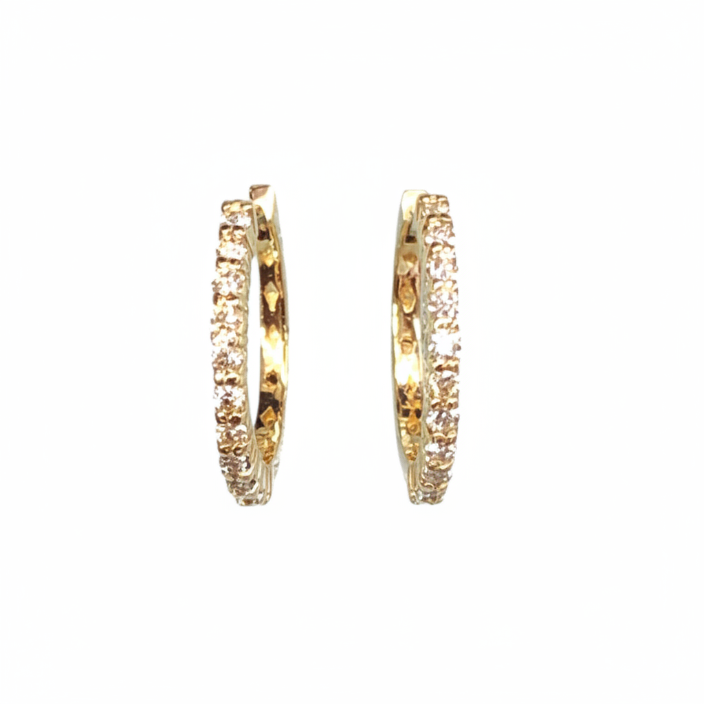 Pavé Diamond Hoops