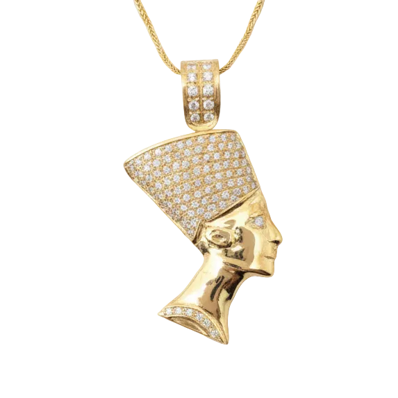 Queen Nefertiti Diamond Pendant – Enhanced