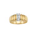 Refined yellow gold diamond ring enhancement
