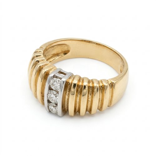 Ring at a three-quarter angle
