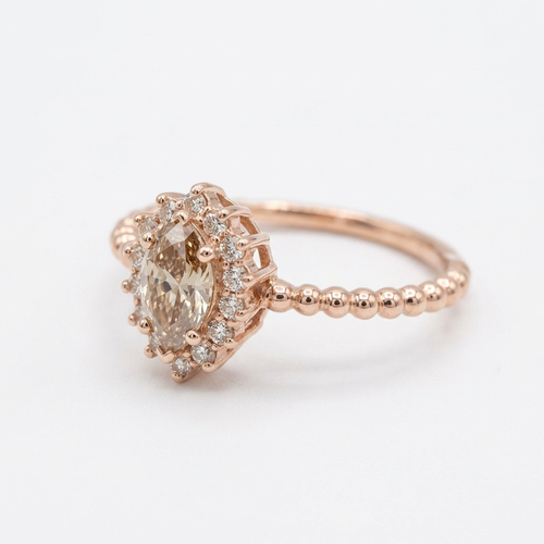 Ring from a three-quarter angle