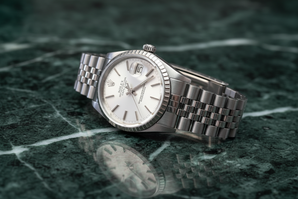 Rolex Datejust Fluted Bezel on Marble