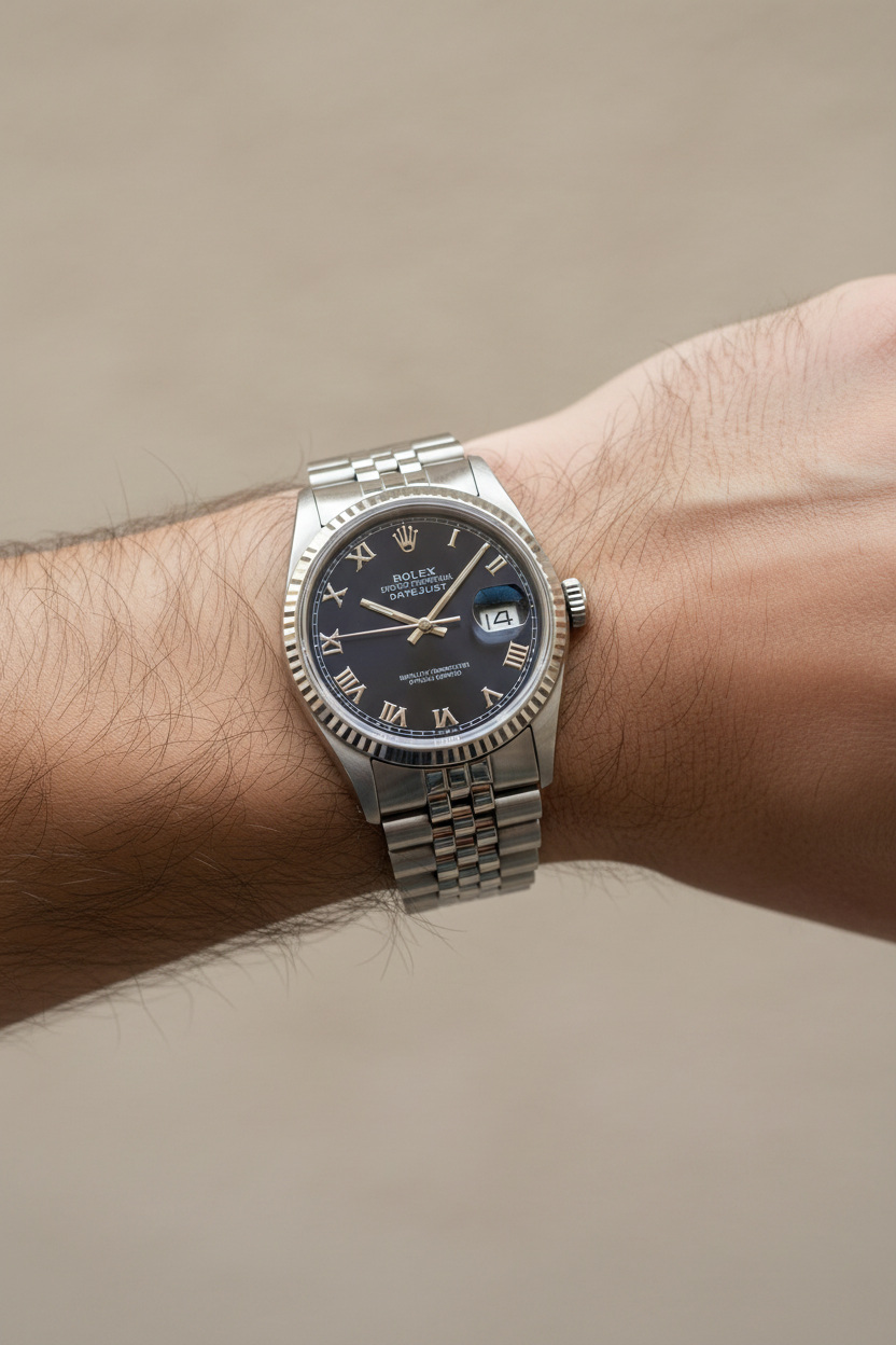 Rolex Datejust Navy Blue on Men's Wrist