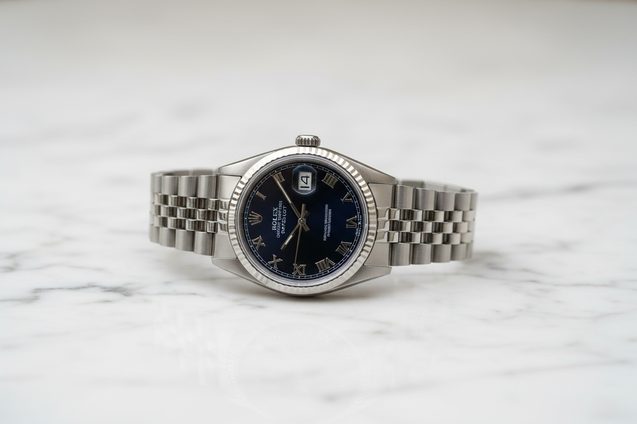 Rolex Datejust Navy on Marble