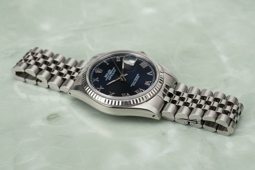 Rolex Datejust on Green Marble