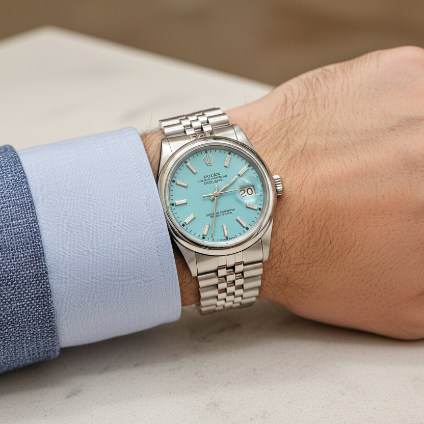 Rolex Datejust Tiffany Blue on Men's Wrist
