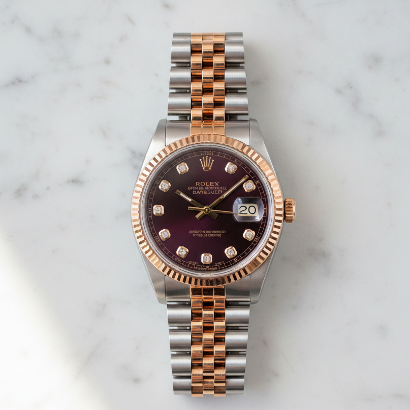 Rolex Datejust Two-Tone Marble