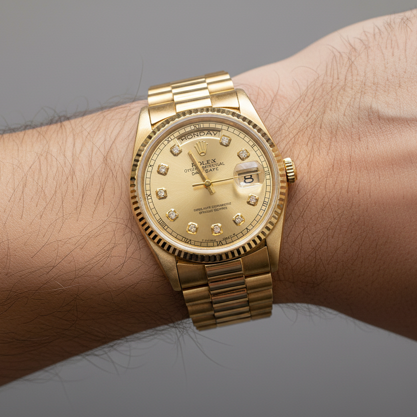 Rolex Day-Date on Men's Wrist - Improved